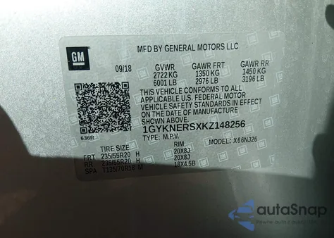 2019 Cadillac Xt5 Premium Luxury from USA, damaged, VIN 1GYKNERSXKZ148256